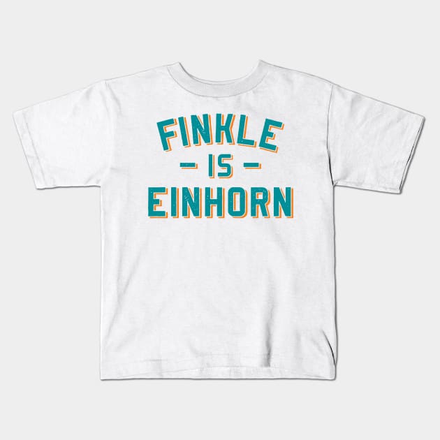 FINKLE IS EINHORN Kids T-Shirt by thedeuce